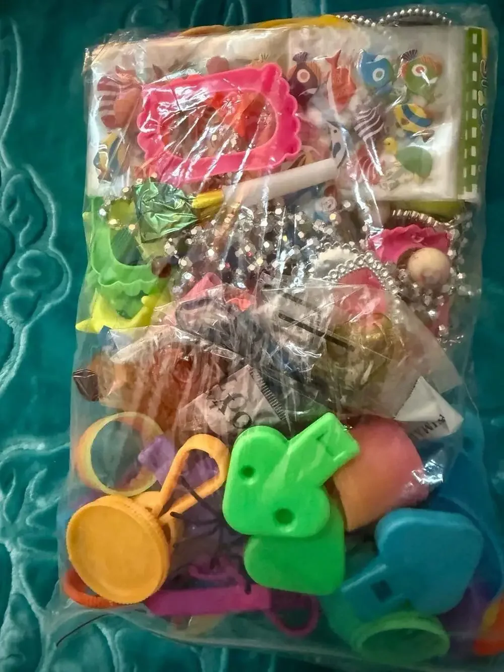 Bulk Lot of Kids Party Favor Sensory Bin Trinkets and Plastic Toy Accessories